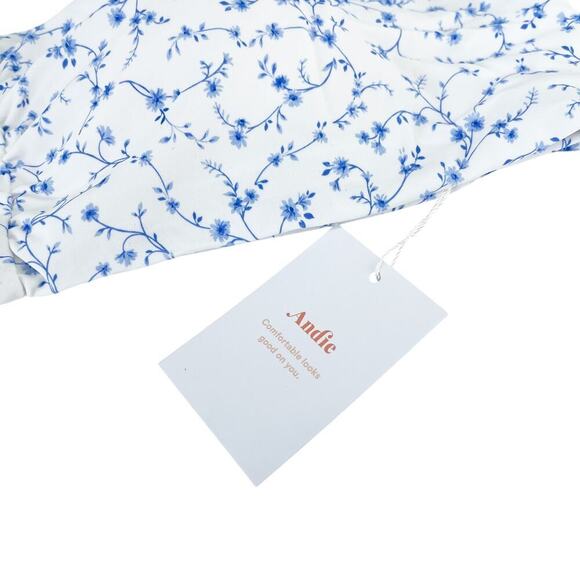 Andie Swim The Symi Bikini Top Blue Ditsy Bloom Size XXXL, NEW WITH TAG - Picture 6 of 10